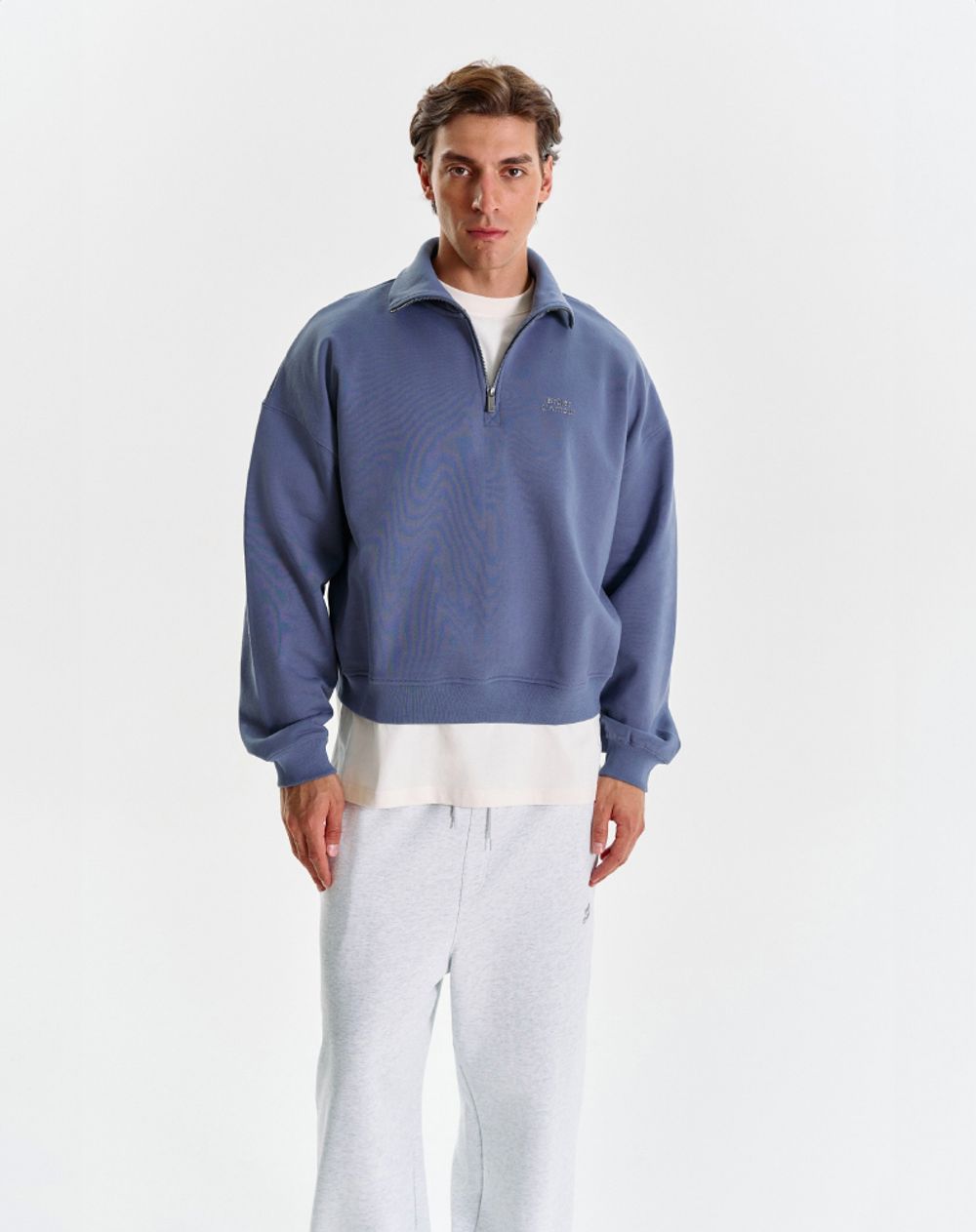 Толстовка Bruler d'Amour Half-zip Logo de base 04 Navy