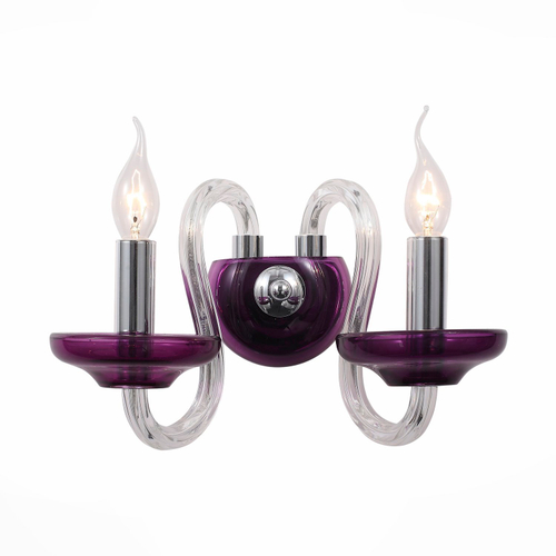 SL757.801.02 Бра ST-Luce Хром, Пурпурный/Пурпурный E14 2*40W