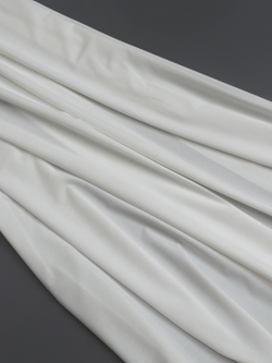 Микрофибра бельевая в рубчик матовая эластичная белая