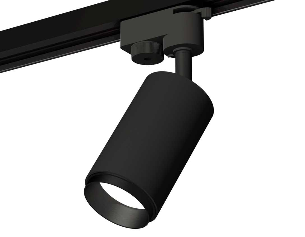 Комплект трекового однофазного светильника Ambrella light SBK/PBK черный песок/черный полированный XT6323041 (A2521, C6323, N6121)