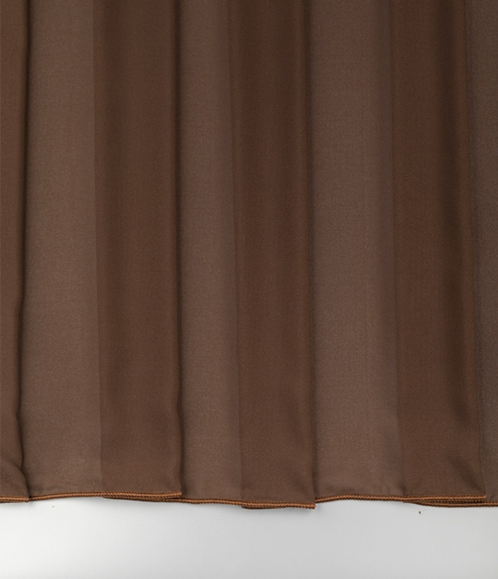 Тюль Legrand Вуаль шелк шоколад с утяжелителем
