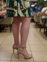 Анклет авторский ручной работы из натуральных камней "Радуга. Зеленый"