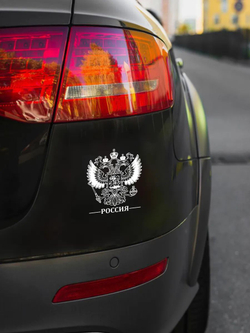 Наклейка на авто надпись с котом