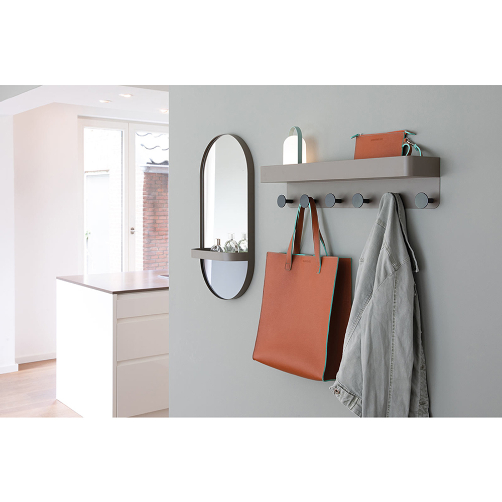 Зеркало oval, 30,5х60х10,5 см, коричневое