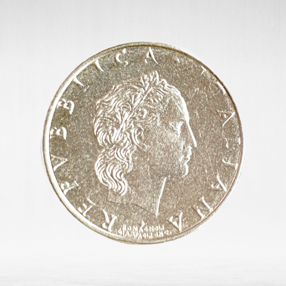 Italy 50 Lire 1993 R "Vulcan at the Anvil", Small Type, AU