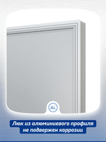 Люк ревизионный D Floor 600х600 напольный скрыт.монтаж алюминий EVECS