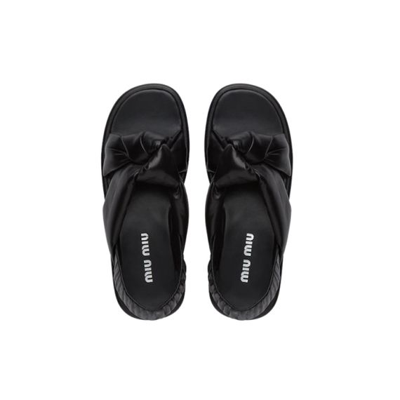 Miu Miu Leather Slip-On 'Black'