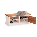 Обувница в прихожую Асти, с сиденьем из МДФ и натурального дуба