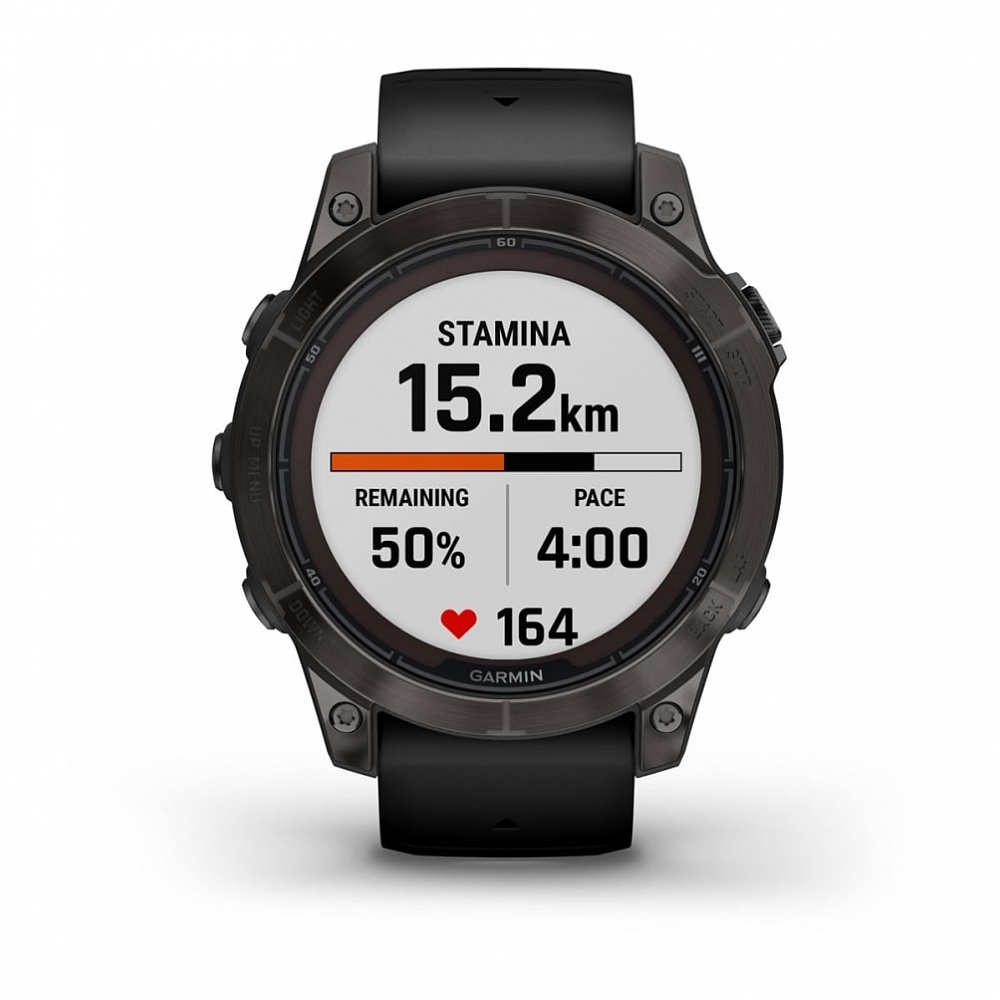 Смарт часы Garmin Fenix 7 Pro Sapphire Solar титановый угольно-серый DLC с черным ремешком