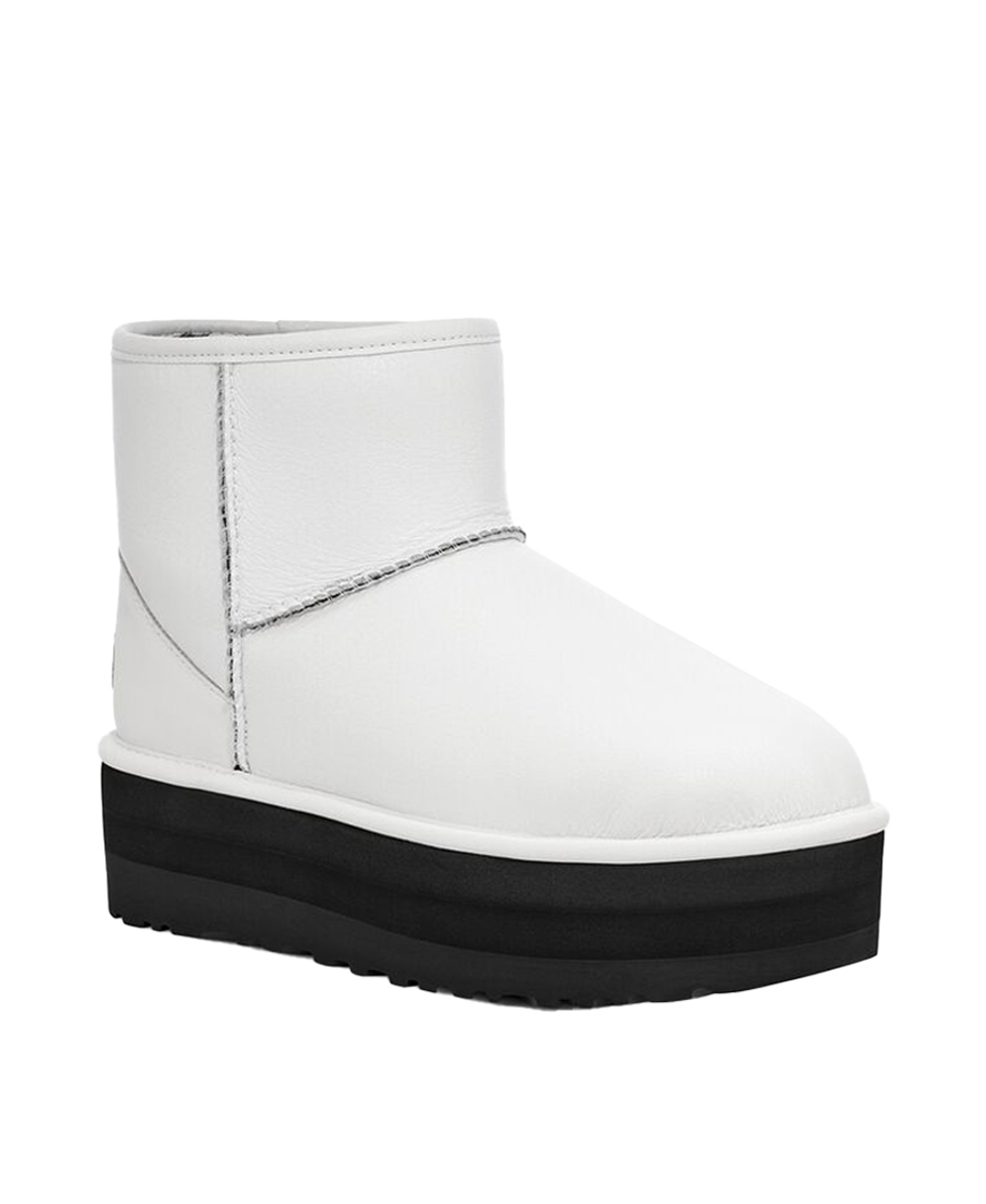 CLASSIC MINI PLATFORM LEATHER-white