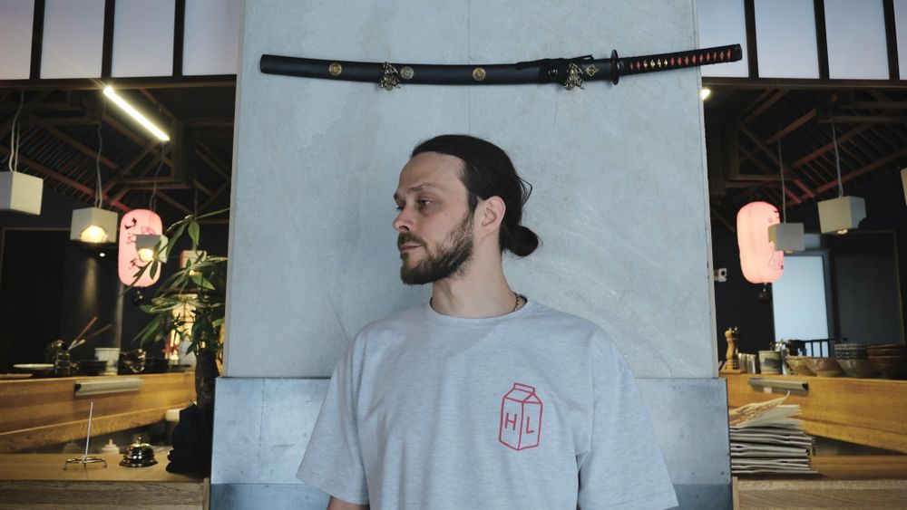 Футболка Hardlunch оверсайз Milk меланж серая