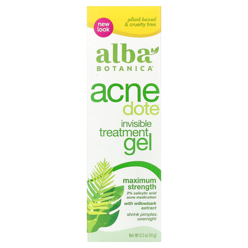 Alba Botanica, Acne Dote, невидимый гель по уходу за кожей, нежирный, 14 г (0,5 унции)