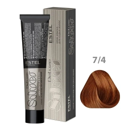 ESTEL De Luxe Silver Краска для волос, 7/4 русый медный, 60 мл