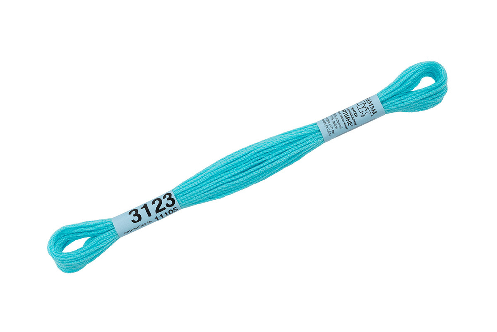 Мулине "Gamma", 100% хлопок , 8 м, №3123
