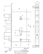 Замок тяжелый Apecs T-0523-C-CR-L