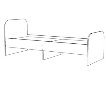 Кровать ИСЛАНДИЯ-5 1800-0800 /1832*800*836/ белый / серенити