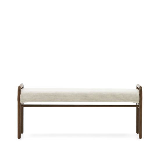 Скамейка Macaret со съемным чехлом из массива дуба с отделкой орех 120 см