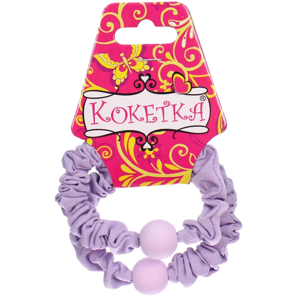 Резинки для волос 2шт «Мята», бусинки, микс 5 цветов, d-5см (Кокетка)