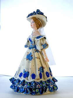 Кукла Дама в летнем платье 19 века, Пушкинская эпоха