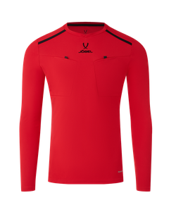Футболка судейская с длинным рукавом DIVISION PerFormDRY Referee LS Tee, красный