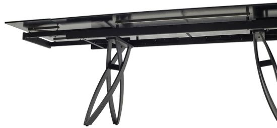 Стол PALERMO 180 KL-99 Белый мрамор матовый, итальянская керамика / черный каркас