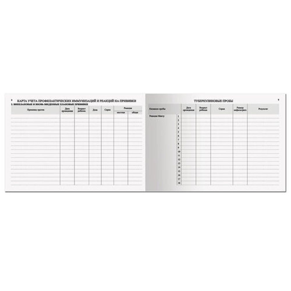 Медицинская карта "История развития ребенка", форма 112, 96 л., твердая, А5 (205х150 мм), для мальчика, 130229