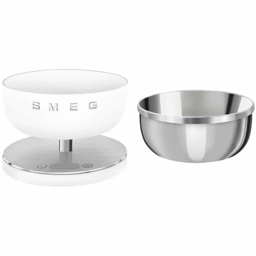 Кухонные весы SMEG, цифровые, максимальный вес 5 кг, шаг 1 г, цвет белый (KSC01WHMWW)