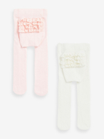 Колготки для малышей Next D38-977, 2 шт., Розовый, Белый