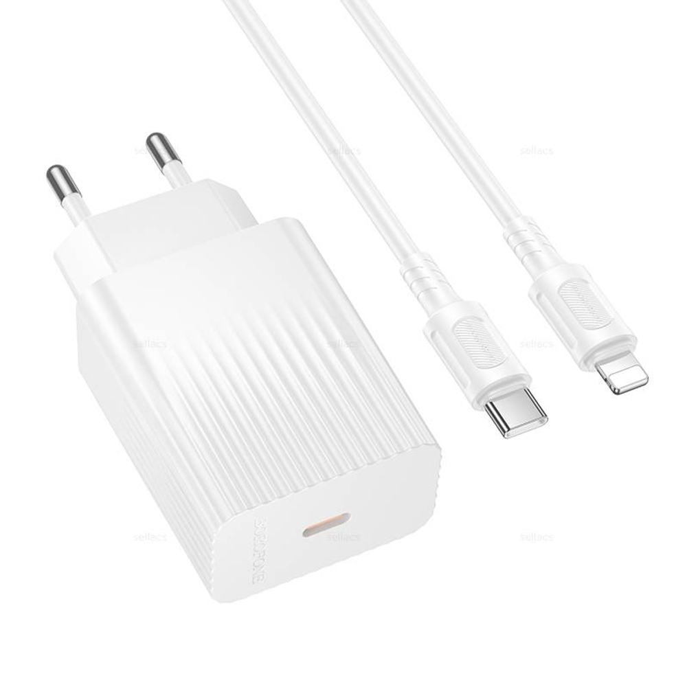 Зарядное устройство для Lightning PD20W Borofone BAS73A (white) (Краснодар склад)