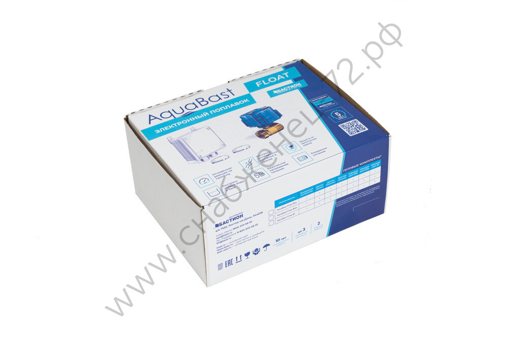 AquaBast Float 3/4 контроллер уровня воды в баке, кран CWX 3/4", 5В 2А, Li-Ion