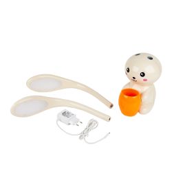 ULM-D160 12W-3000-6000K-DIM IVORY Светильник настольный светодиодный Заяц. с подставкой под канцелярские принадлежности. Сенсорный выключатель. Диммер. Слоновая кость. TM Uniel