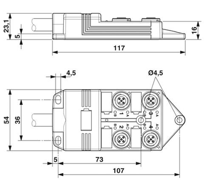1027009 - SACB-4/ 8-L-20,0PUR SCO P - Распредкоробка