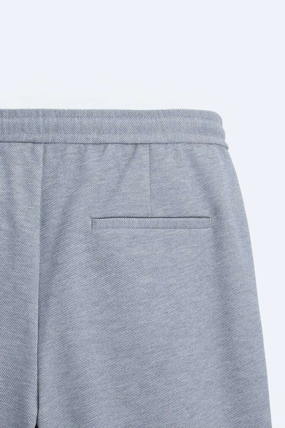 ZARA ШОРТЫ КОМФОРТНОЙ ПОСАДКИ, ГОЛУБОЙ С МЕЛАНЖЕВЫМ ЭФФЕКТОМ