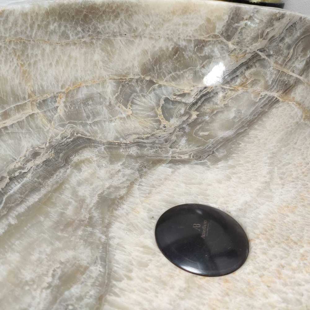 Раковина из оникса Erozy Grey EO-60772 (54*40*15см)
