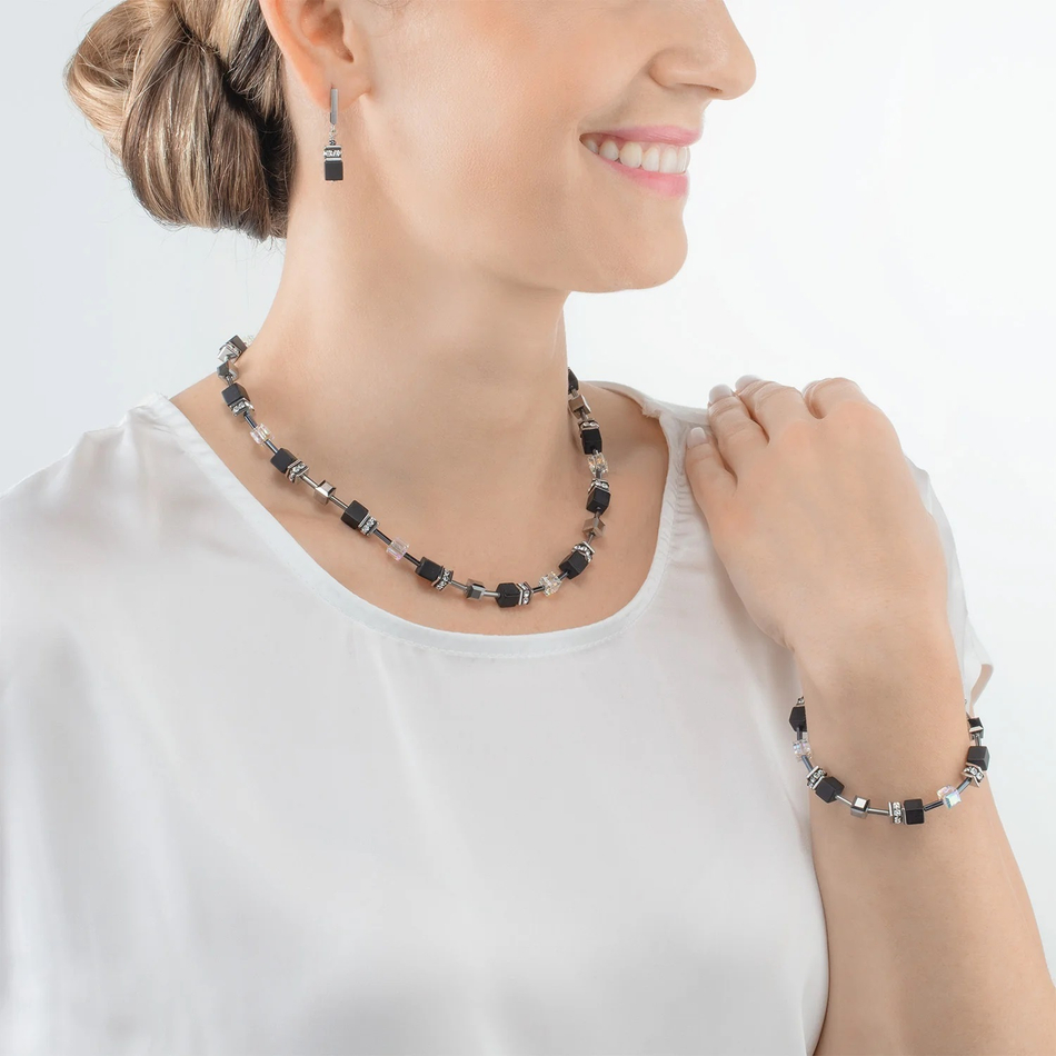 Колье Coeur de Lion Black-Crystal 4018/10-1318