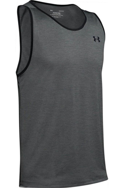 Мужская теннисная футболка Under Armour Men's Tech Tank 2.0 - pitch gray/black