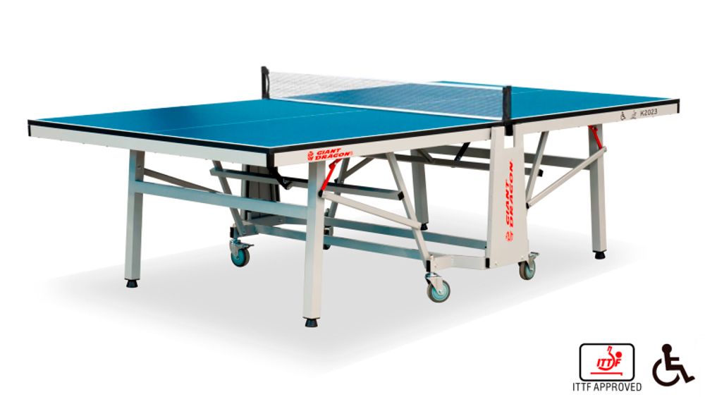 Теннисный стол складной для помещений &quot;K-2023 ITTF Indoor&quot; (274 Х 152.5 Х 76 см ) с сеткой