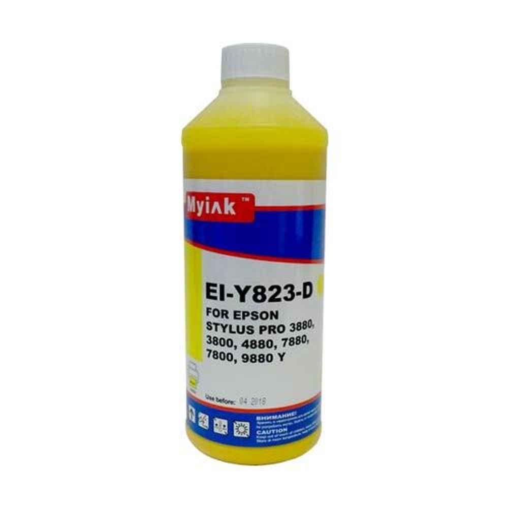 Чернила для EPSON R2400/2880/3800/9800/7880/9880 (1л, yellow, Pigment) EI-Y823-D MyInk