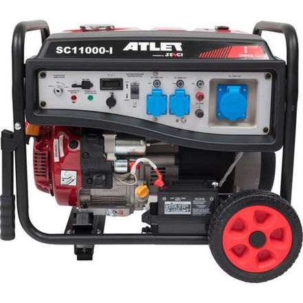 Бензиновый генератор ATLET (8,5 кВт ручной и электростартер, колеса и ручки) SC11000-I