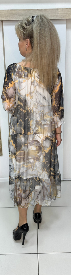 Нарядное двойное платье с регулировкой декольте