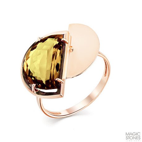 Кольцо из золота 585 пробы с Султанит