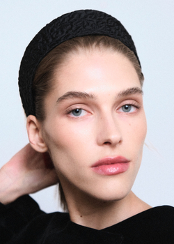 Кокошник из черного жаккарда