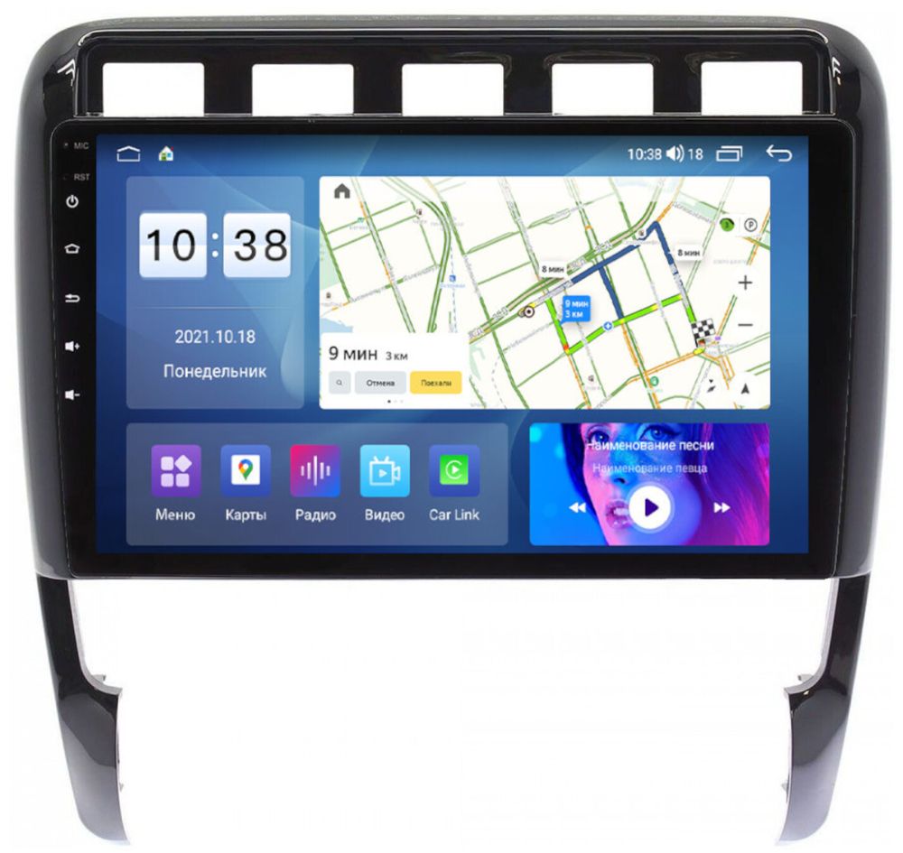 Магнитола для Porsche Cayenne 2002-2010 - Parafar PF954LUX1UHD на Android 13, QLED, ТОП процессор, 8Гб+128Гб, CarPlay, 4G SIM-слот