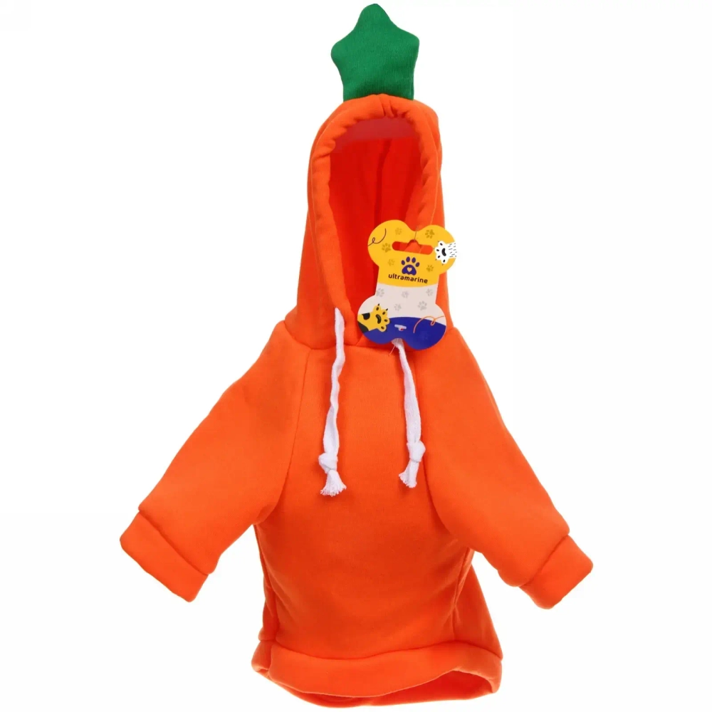 Кофта-толстовка для собаки «Wonderful style-Морковка» с капюшоном, размер M (44*30*26см) Ultramarine