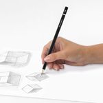 Карандаши чернографитные разной твердости НАБОР 12 штук, 5H-5B, BRAUBERG "Line", 180652