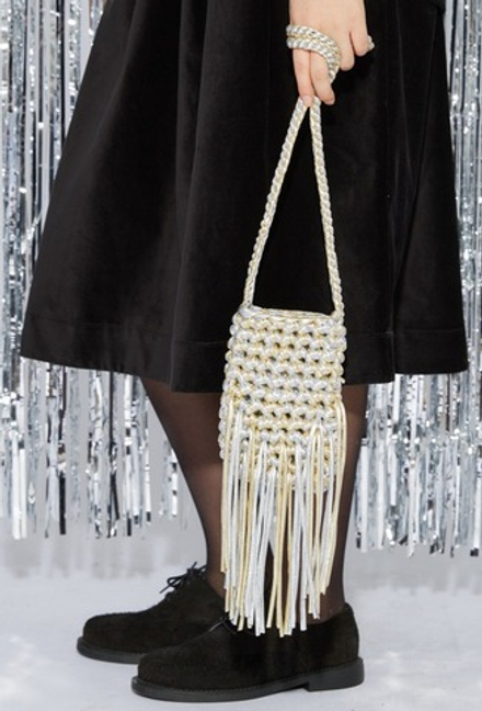 Новогодняя вязаная сумочка