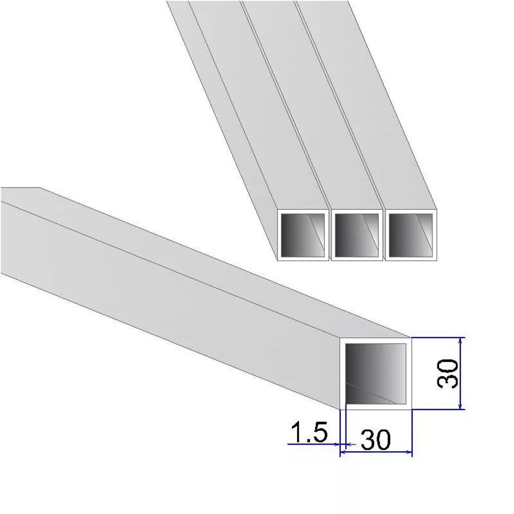 Труба 50 см белая 100х100
