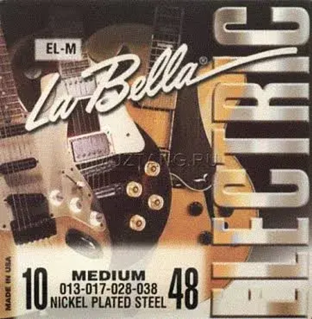 La Bella EL-M Medium 10-48, Комплект струн для электро-гитары. Дополнительные 1 и 2 струна.