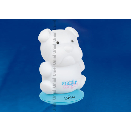 DTL-305-Бульдожка/3color/Base blue/Rech Светильник-ночник серия «Волшебные фонарики» аккумуляторный на голубой подставке. Пластиковая упаковка