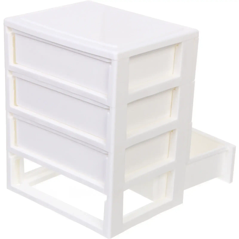 Комод малый для хранения «ДАРТОНЭ», четыре отделения, цвет белый, 21*17*13,5см (пакет)